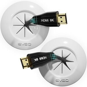 EVEO TV Cord Cable Hider for Wall Kit for TVs - 2 White Wall Grommets for Cables